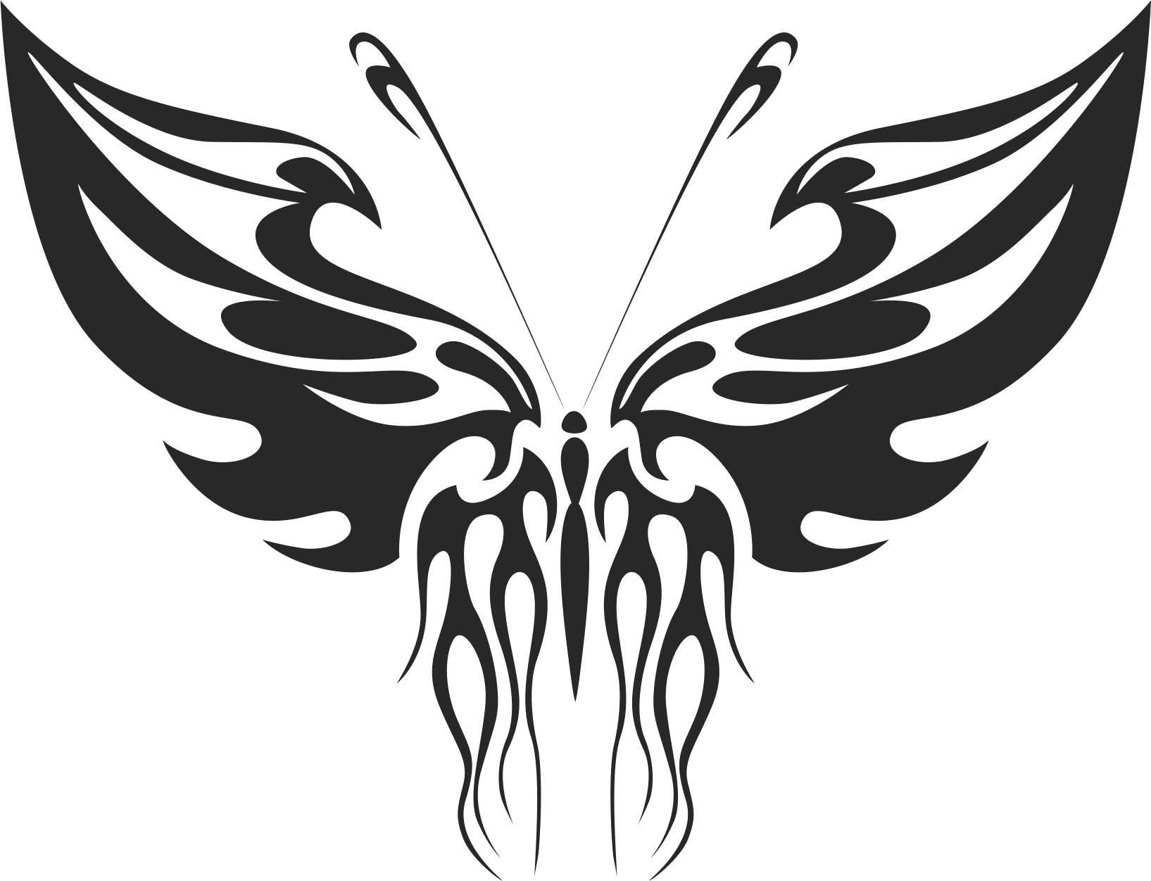 Download Tribal Butterfly Vector Art 32 DXF File Free Download ...