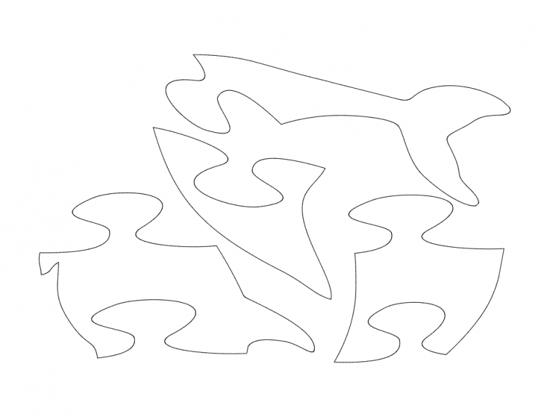 Dolphin Jigsaw Puzzle plik dxf