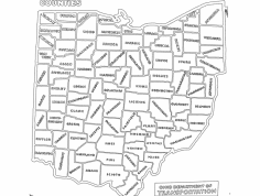 Mapa transportu Ohio plik dxf