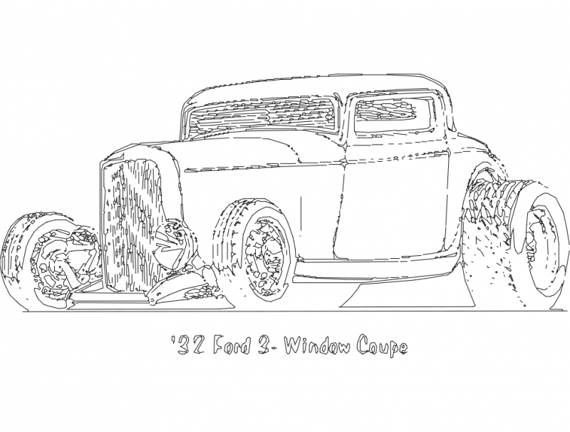32 Ford 3-Fenster-Coupé dxf-Datei