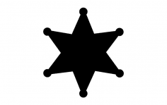 Odznaka z gwiazdką plik dxf