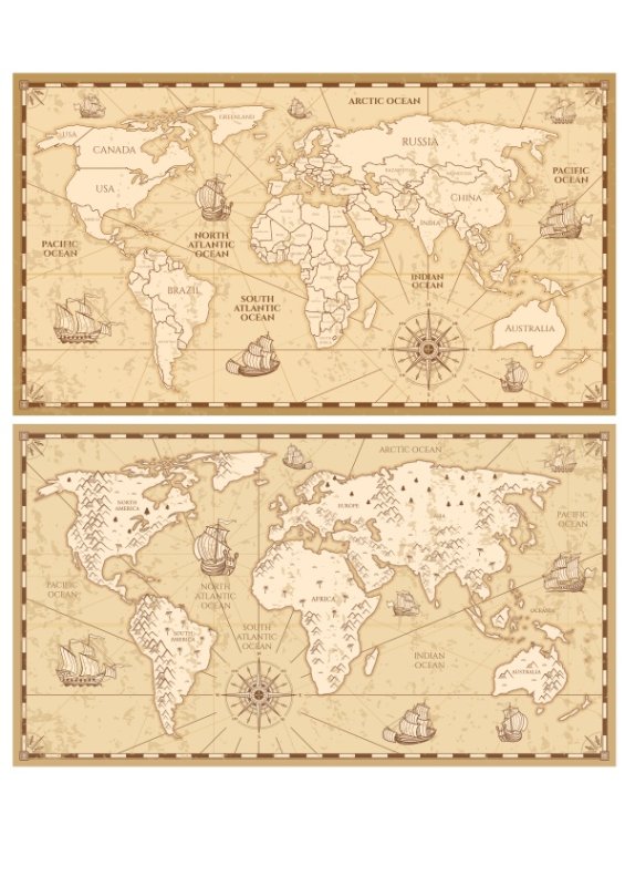 Laser Cut Antique Maps Of The World Free Vector Download Axis Co