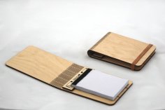 Laser Cut Folding Wood Booklet Vertical