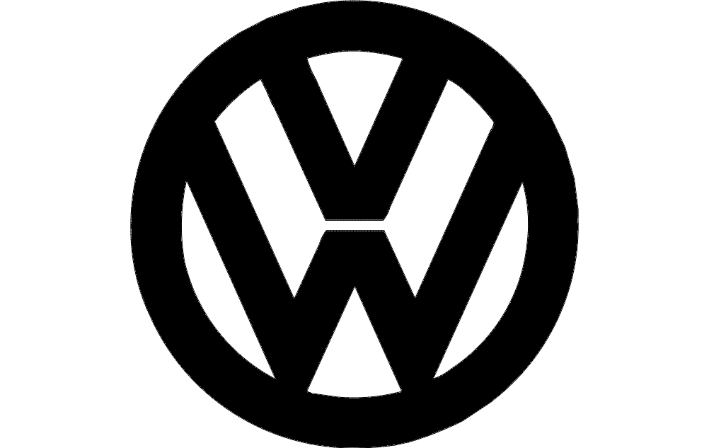 VW Logo dxf File Free Download - 3axis.co