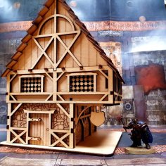 Laser Cut Fachwerk House For AoS