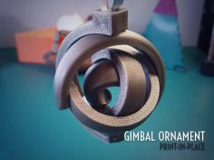 Gimbal Christmas Ornament 3D Printer Model