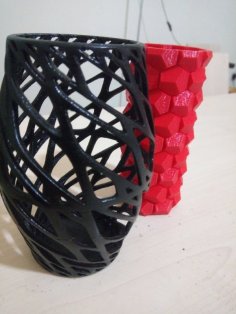 Art Vase 3 With Honeycomb Inner 3D Printer Model