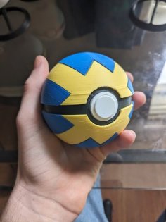 Pokémon Quick Ball – Fully Functional With Button And Hinge 3D Printer Model