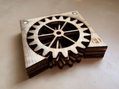 Laser Cut Gear Coasters