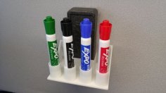 White Board Marker And Eraser Holder 3D Printer Model