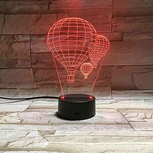 Laser Cut Hot Air Balloon 3D Illusion Lamp Free Vector