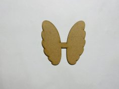 Laser Cut Angel Wings Shape Unfinished Wood Craft Cutout Free Vector