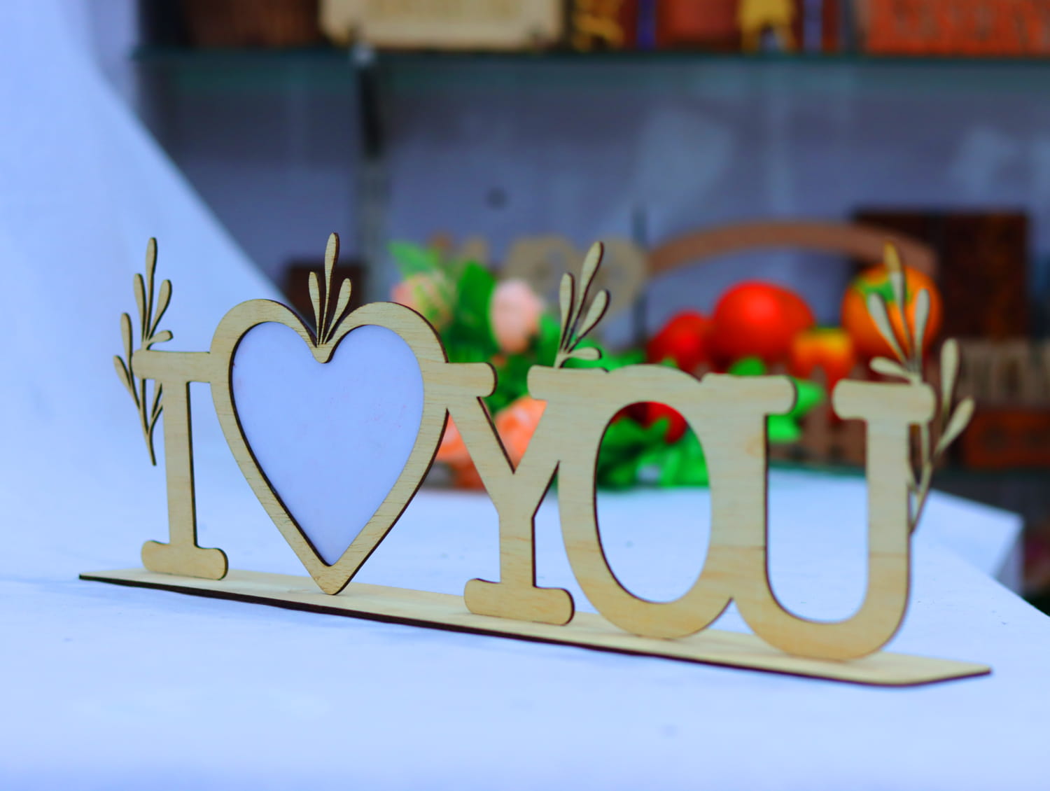 Laser Cut Heart Photo Frame 3mm Free Vector