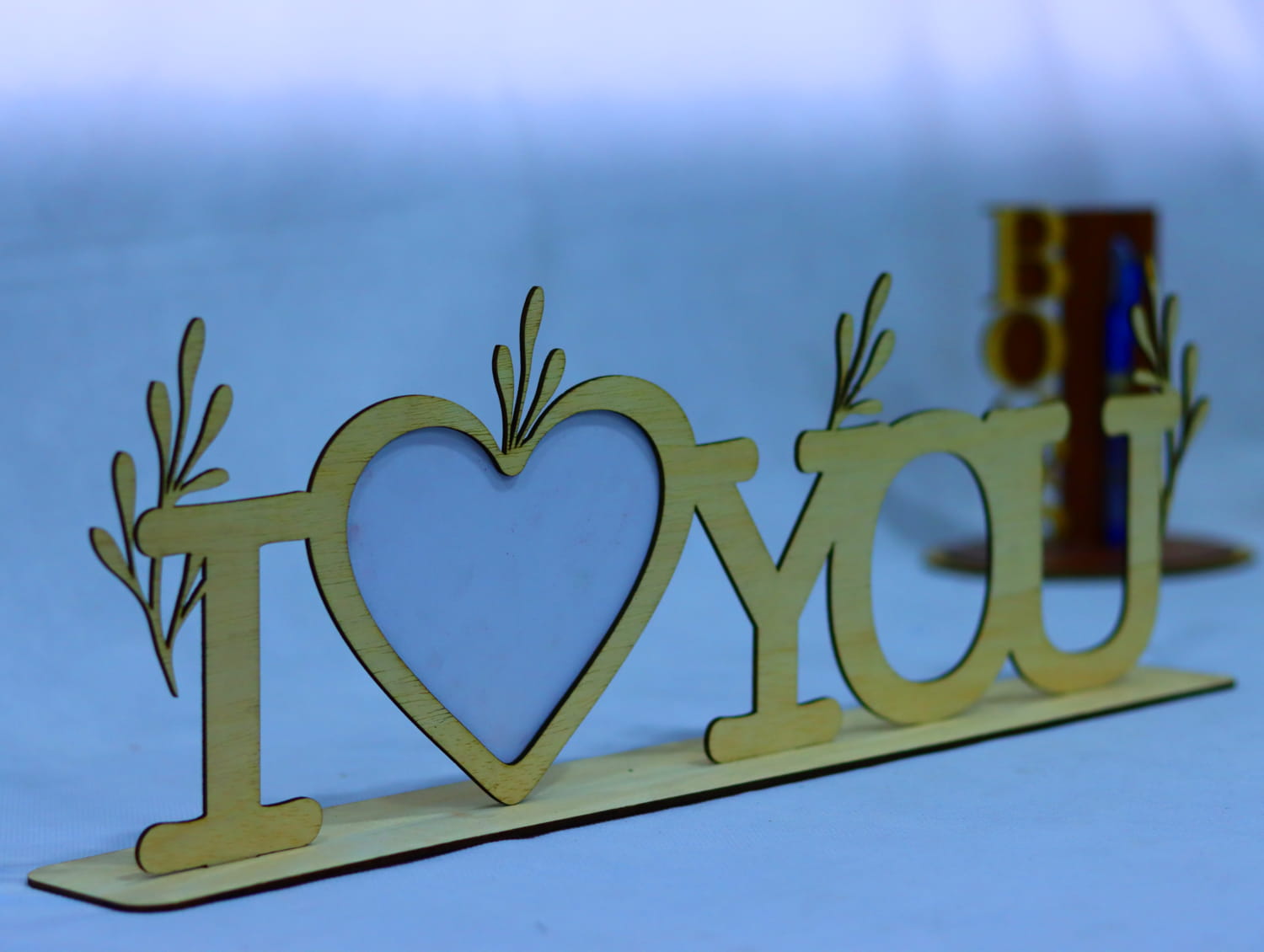 Laser Cut Heart Photo Frame 3mm Free Vector