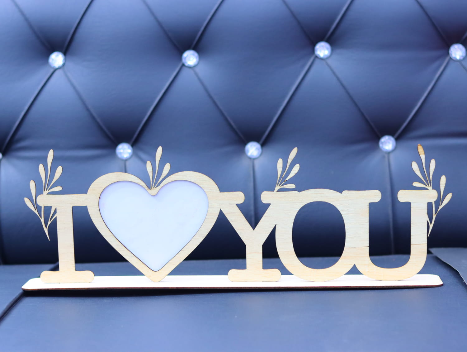 Laser Cut Heart Photo Frame 3mm Free Vector