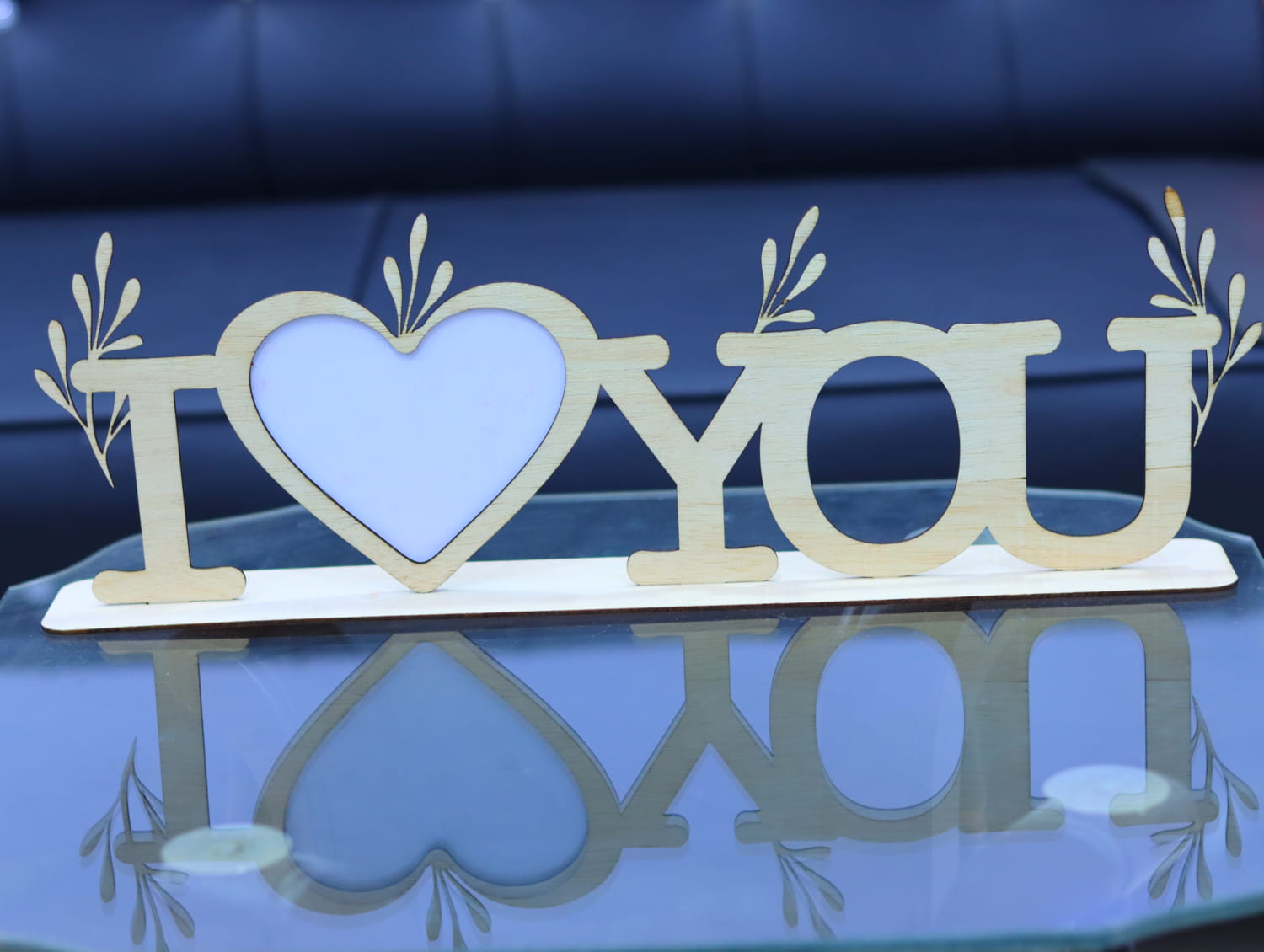 Laser Cut Heart Photo Frame 3mm Free Vector