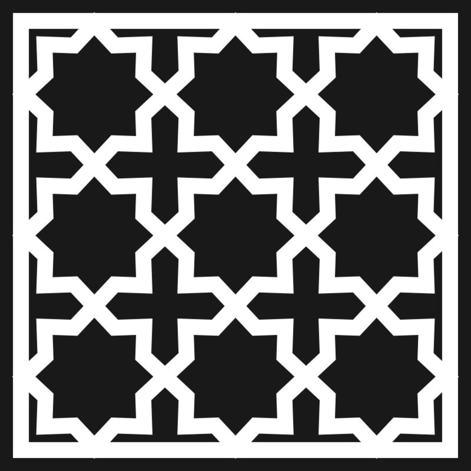 Islamic Geometric Pattern Frame With Intricate Tile Design For CNC ...