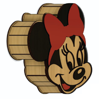 Laser Cut Minnie Mouse Box Free Vector