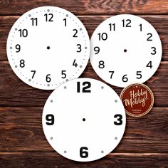 Laser Cut Dials Wall Clock Faces DXF File