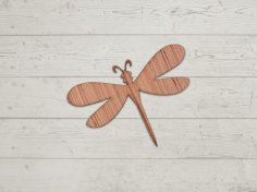 Laser Cut Dragonfly Shape Unfinished Wood Craft Cutout Free Vector