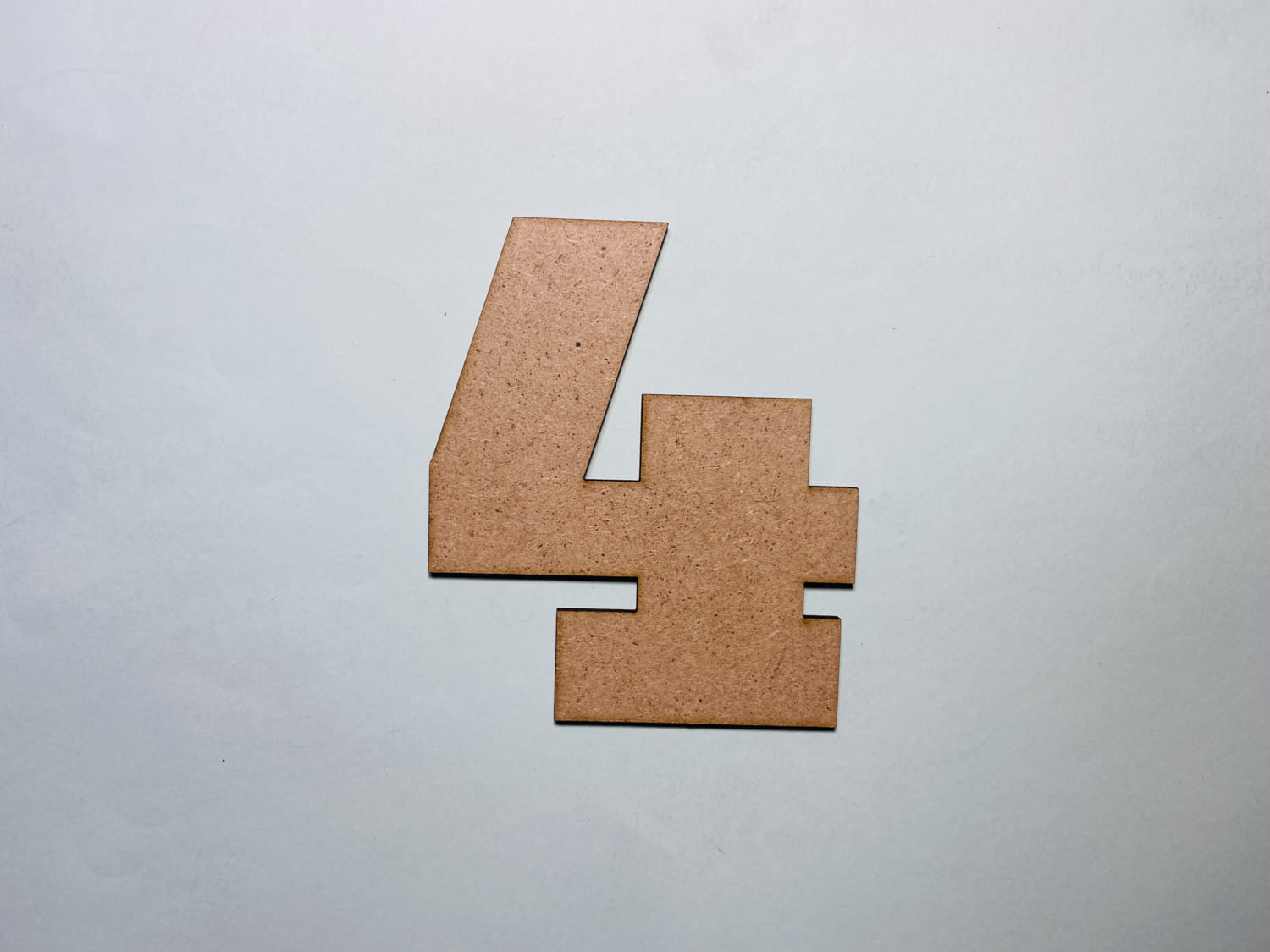 Laser Cut Wood Number 4 Cutout Number Four Shape Free Vector