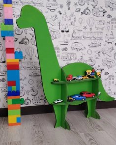 Lézerrel vágott dinoszaurusz polc Dino Loving Kids hálószoba dekoráció