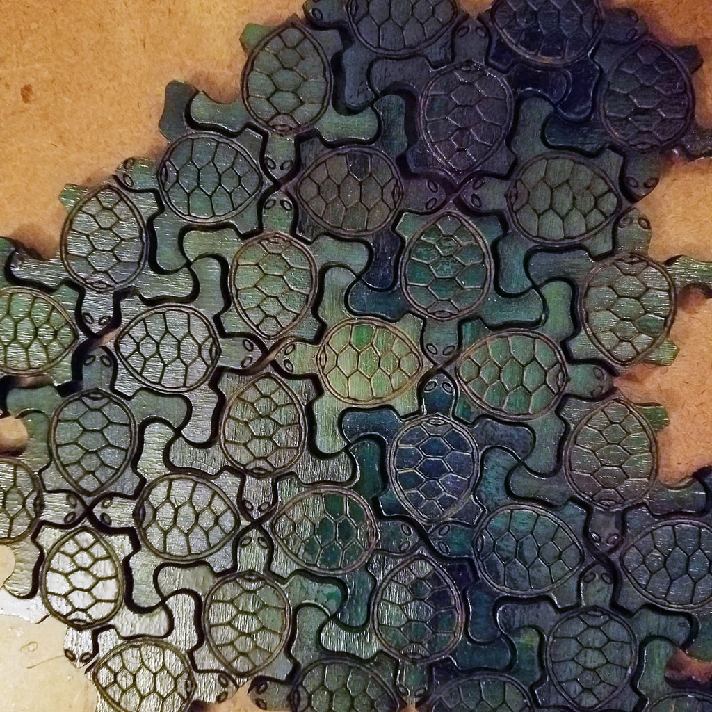 Laser Cut Wooden Tiling Turtles SVG File Free Download - 3axis.co