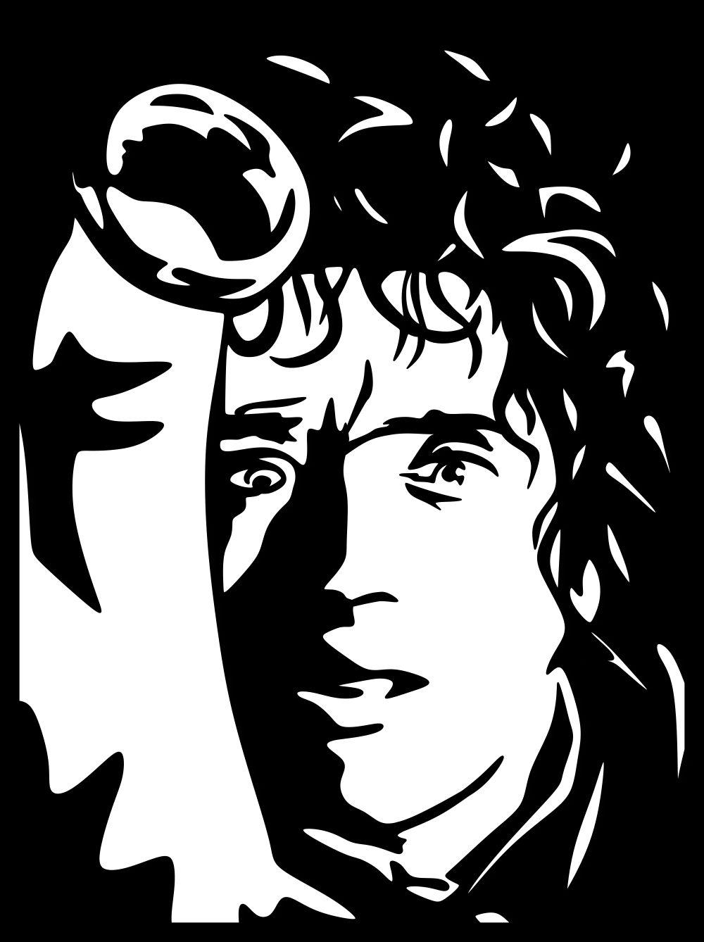 Frodo Baggins Stencil Vector Art