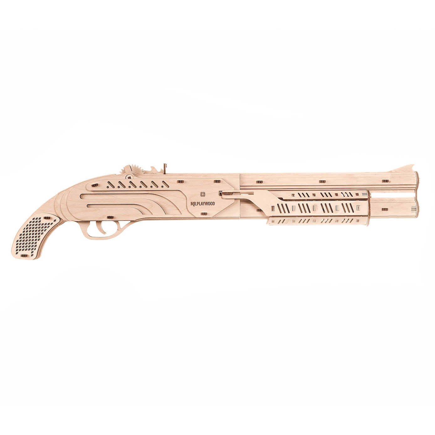 Laser Cut Wooden Rifle 3D Puzzle Free Vector