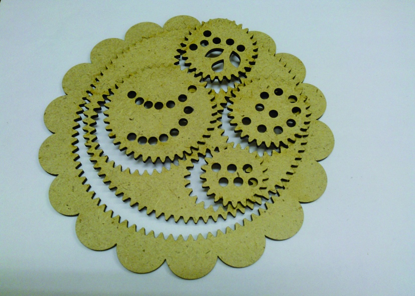 Lasergeschnittenes Spirograph Toy Spiral Drawing Kit