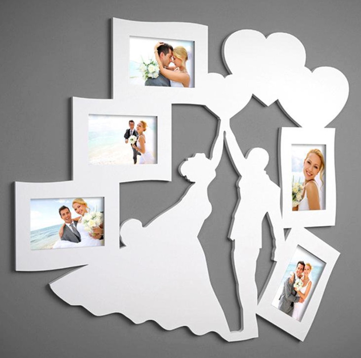Marco de fotos cortado con láser para recién casados
