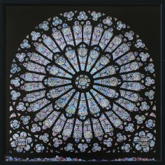 Lasergeschnittenes Kathedralenfenster Notre Dame Rosettenfenster