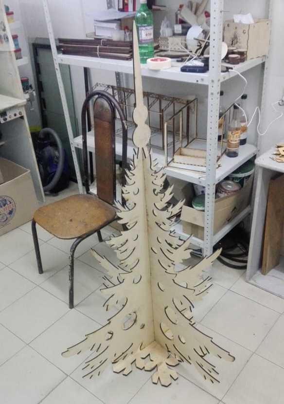 激光切割人造圣诞树现代圣诞树替代胶合板 6 毫米