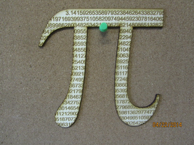 Lasergeschnittenes Pi-Symbol
