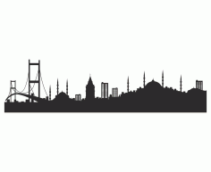 Arte vetorial silhueta de Istambul