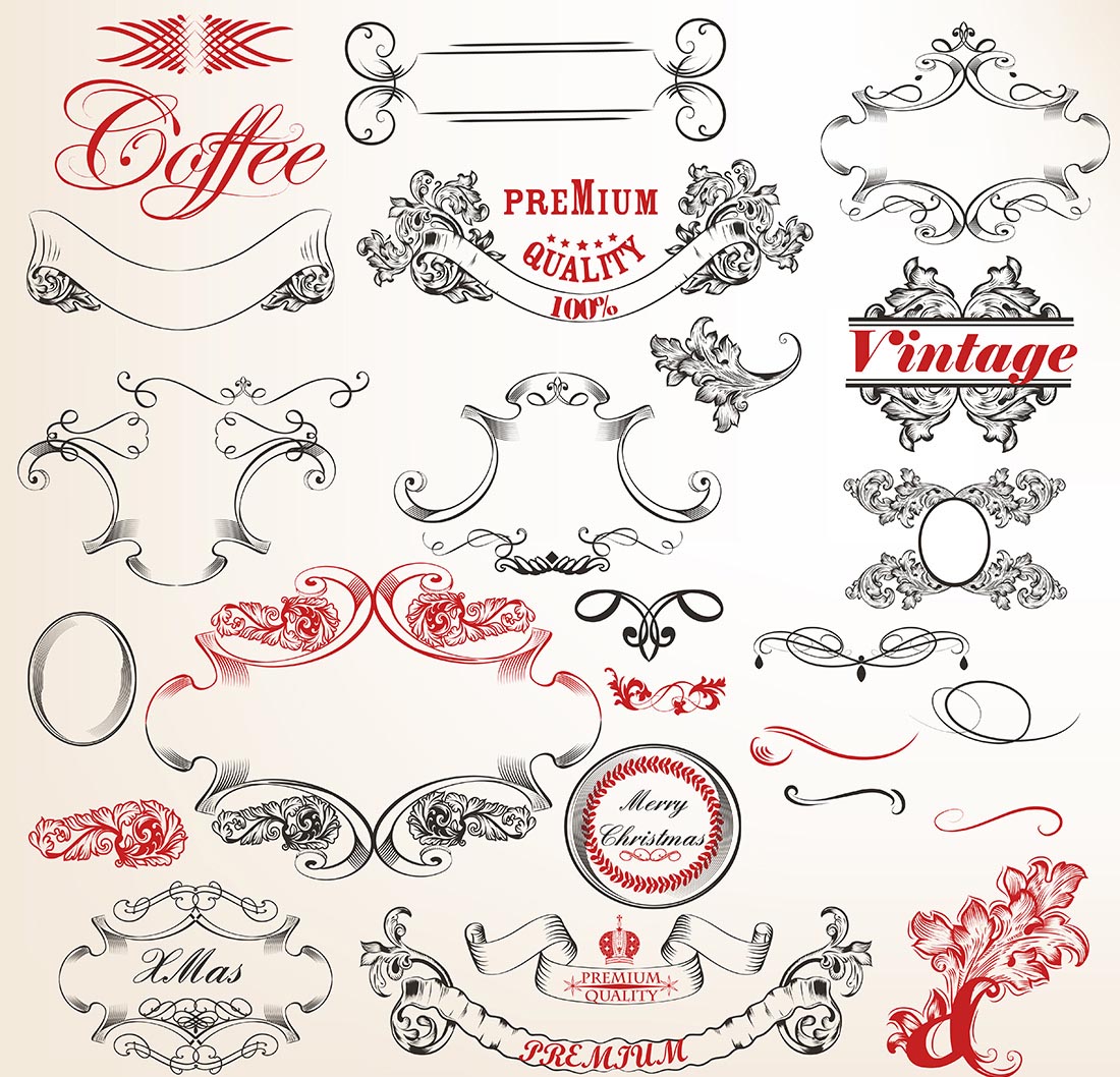 Vintage Ornament Vector Set Illustration (.ai) vector file