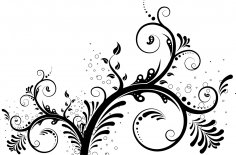 Vector Swirl Floral Ornaments Free Vector