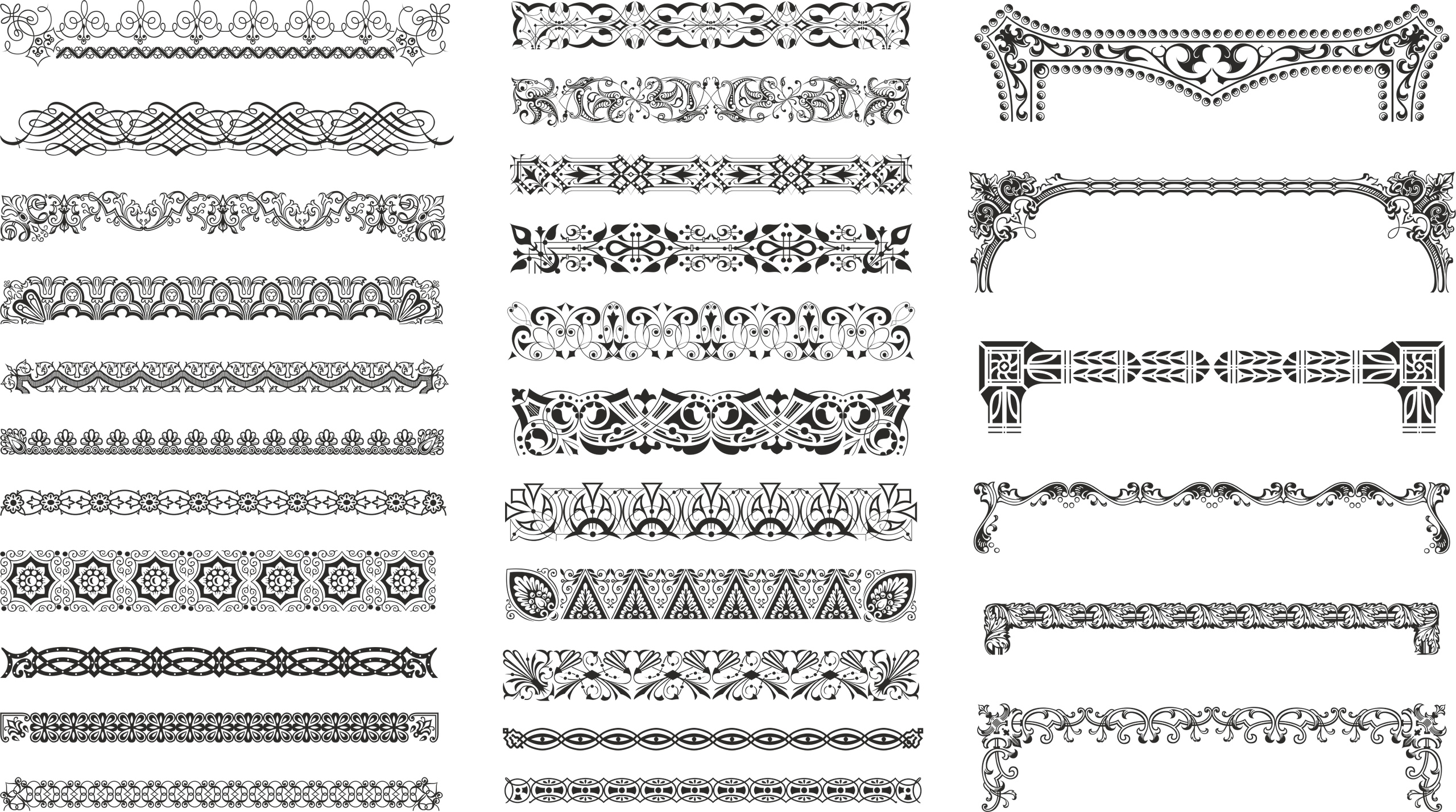 Conjunto de marcos ornamentales