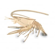 Quebra-cabeça 3D de lagosta cortada a laser