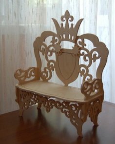 Laser Cut Wooden Throne Chair Free Vector