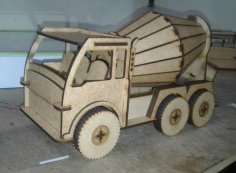 Lézerrel vágott betonkeverő teherautó 3D puzzle