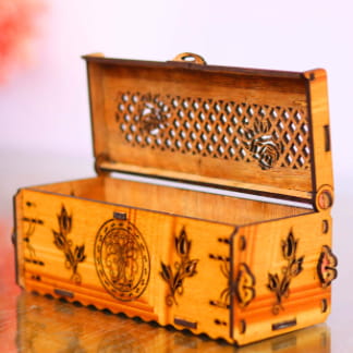 Laser Cut Decorative Wood Gift Box With Lid Free Vector