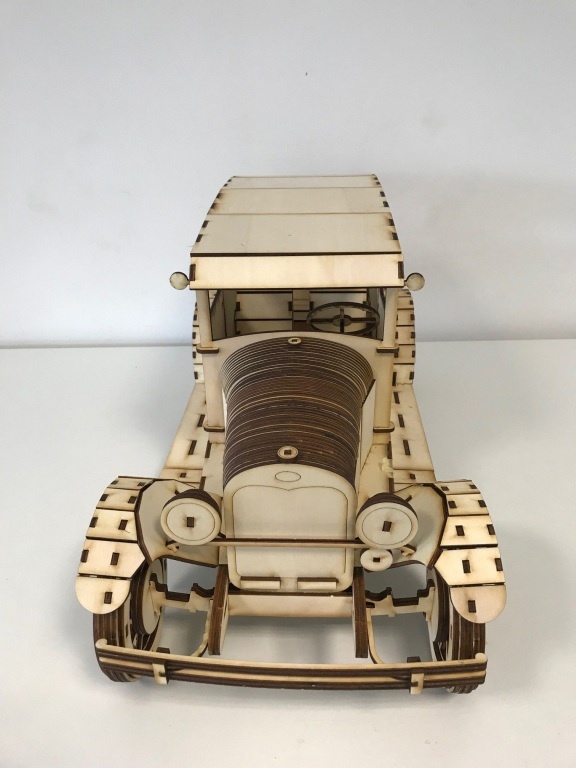 Laser Cut Ford Model A 1927 Wooden Model Kit Free Vector