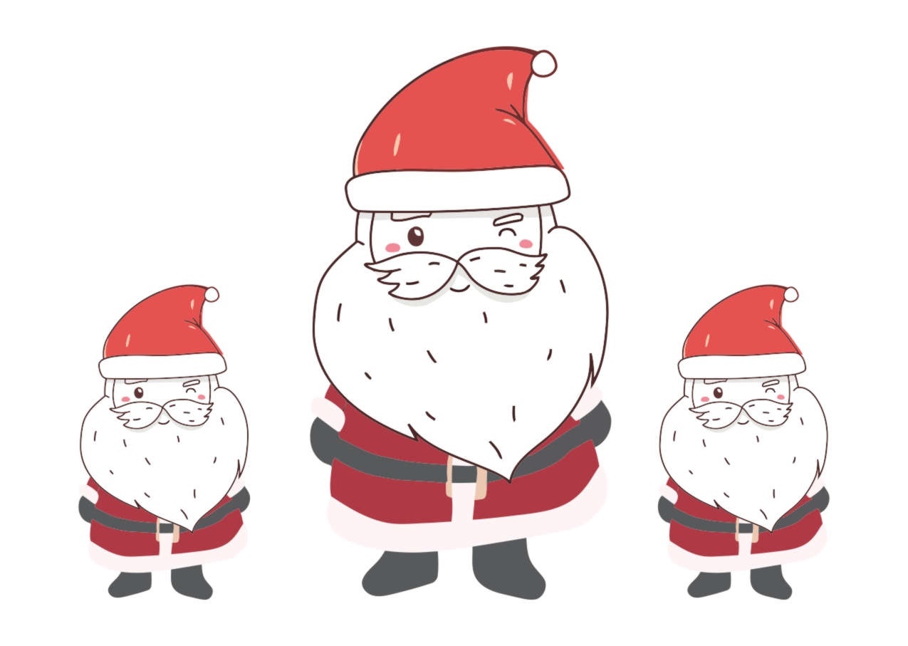 Christmas Cute Santa Claus Free Vector