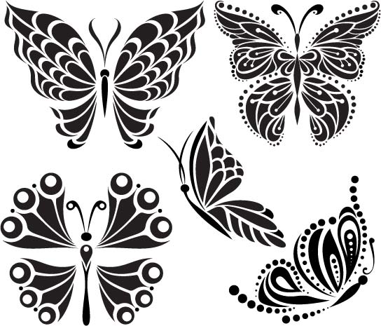 vector de tatuaje de mariposa