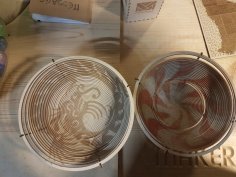 Laser Cut Spiral Bowl 3mm DXF File