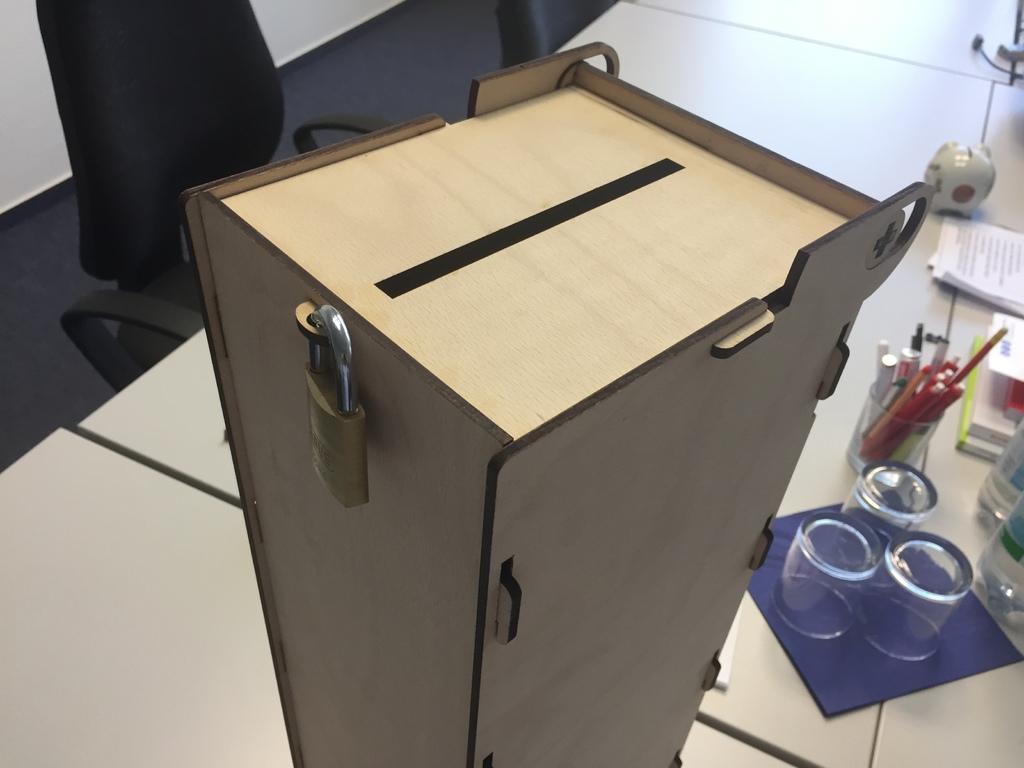 Laser Cut Self Locking Ballot Box SVG File