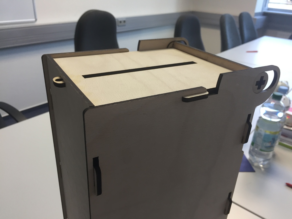 Laser Cut Self Locking Ballot Box SVG File