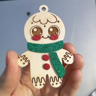 Laser Cut Gingerbread Man Decoration DXF File