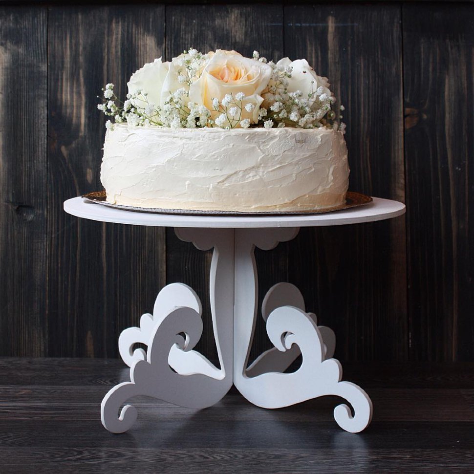 Лазерная резка декоративной подставки для свадебного торта